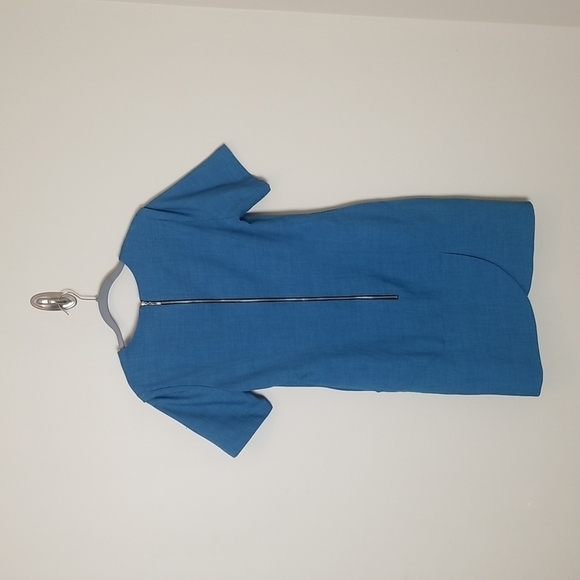 Alex + Alex Blue Short Sleeve Sheath Dress Size Large - Picture 6 of 10